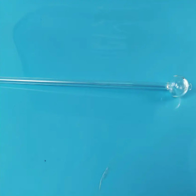 High-temperature quartz glass tube with ball-end