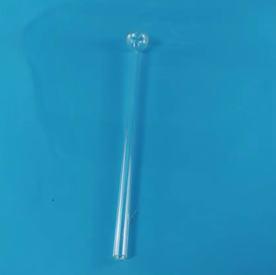 High-temperature quartz glass tube with ball-end