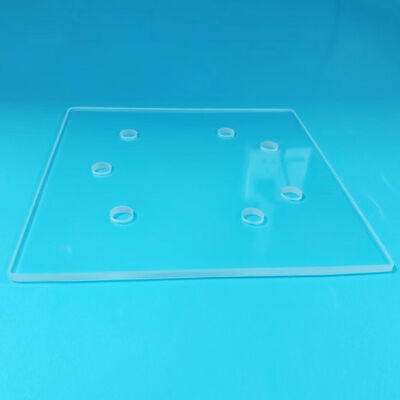 Borosilicate 9 Hole Spot Quartz Glass Plate Standard Size For Lab Chemical Reaction Analysis