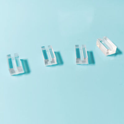 Optical Fiber Quartz Substrate 4x3x7mm Precision Slot Positioning Fiber Coupling Base