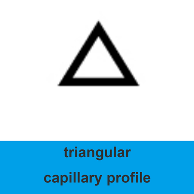 Single Bore Triangular Quartz Microtube Customized Length
