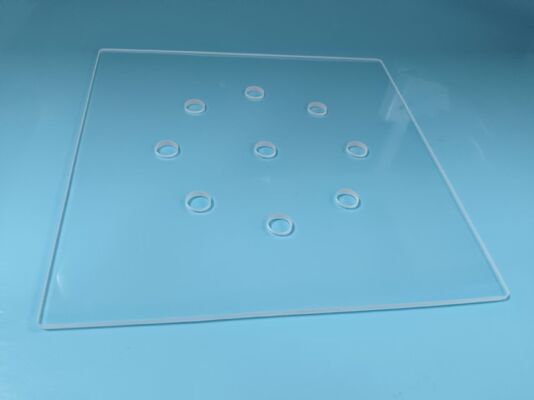 Borosilicate 9 Hole Spot Quartz Glass Plate Standard Size For Lab Chemical Reaction Analysis